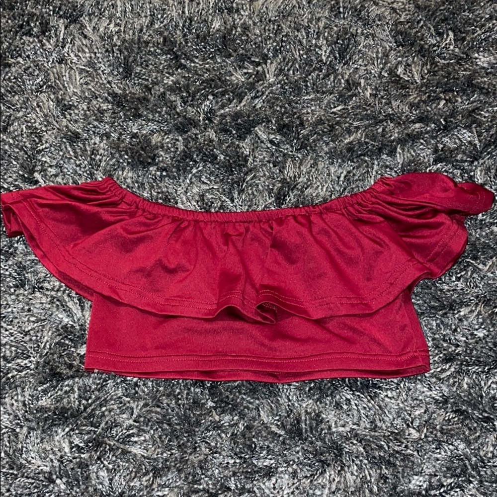 Red crop top